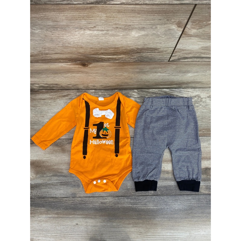 2pc My 1st Halloween Bodysuit & Pants Orange sz 0-3m