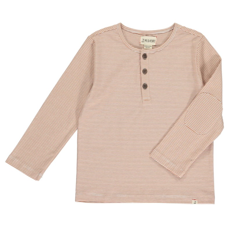 Adams Henley – Pumpkin/White Stripe 2-3Y