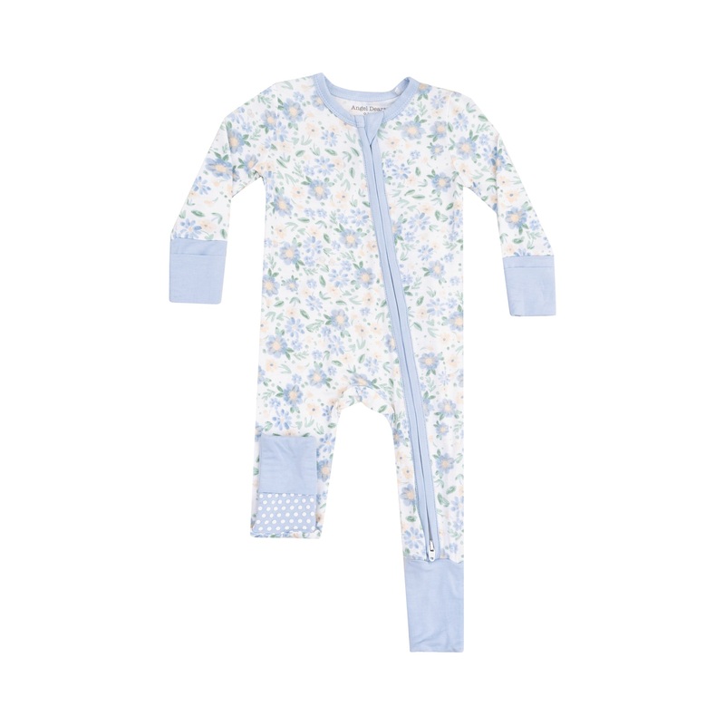 Bamboo Zipper Romper – Baby Veronical Floral 0-3m