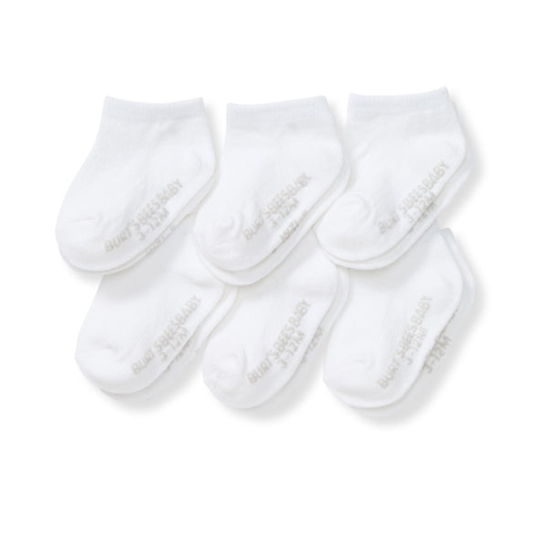 6 Pack Organic Cotton Ankle Socks – Cloud 0-3m