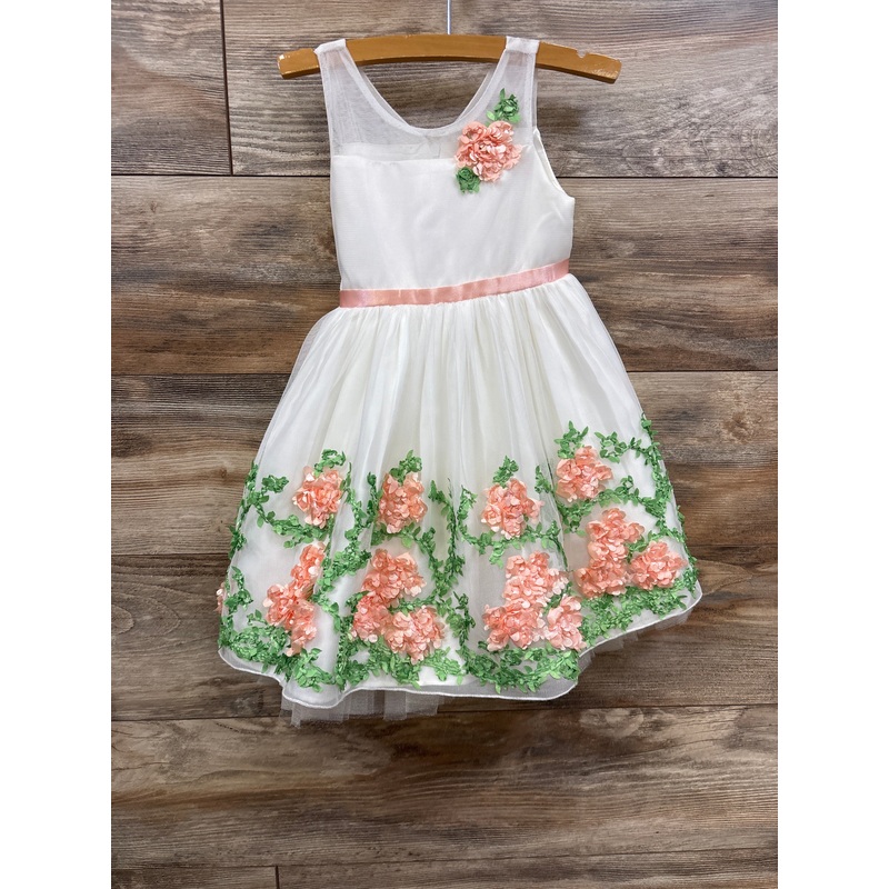 American Princess Floral Tulle Dress White sz 3T White 3T Girls