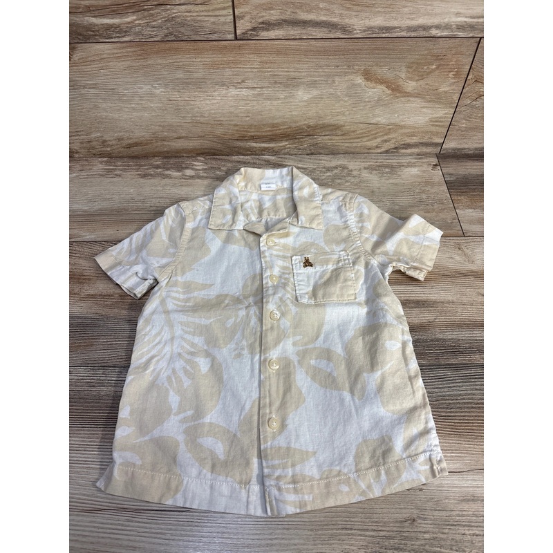 Baby Gap Linen Blend Button-Up Shirt White sz 4T White 4T