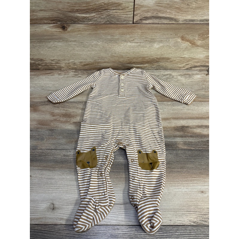 Baby Gap Striped Henley Footed Coverall Brown sz 6-9m Brown 6m