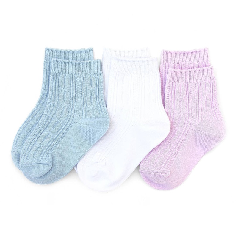 Cable Knit Midi Socks 3 Pack – Cool 0-6m
