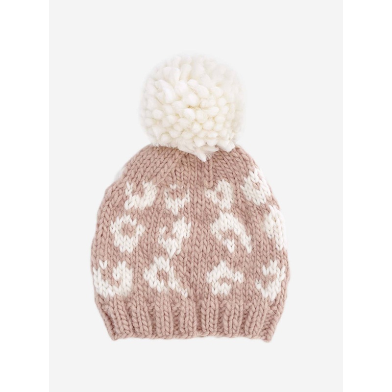 Cheetah Hat – Blush/Cream XS (3-6m)