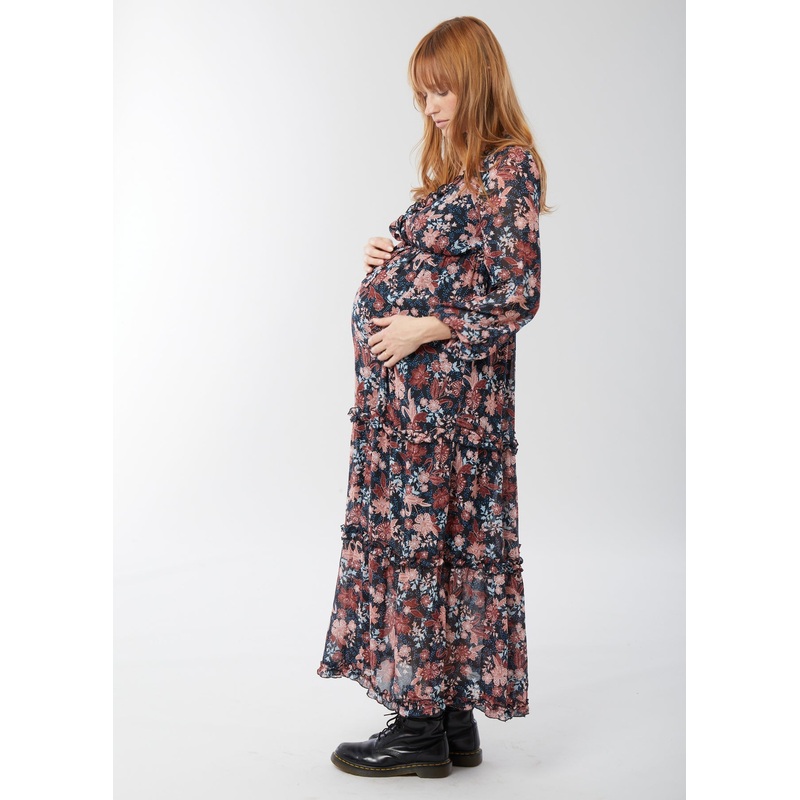 Tie Font Tiered Maxi Dress – Paisley s