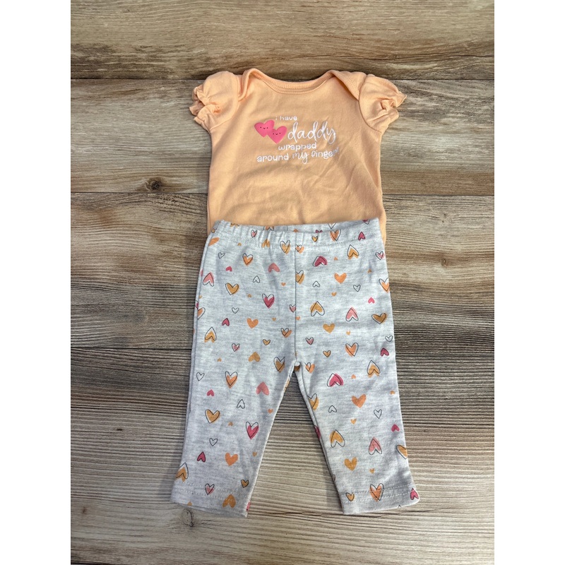 Wild Child by Bon Bebe 2pc Bodysuit & Pants Peach sz 0-3m Peach Newborn