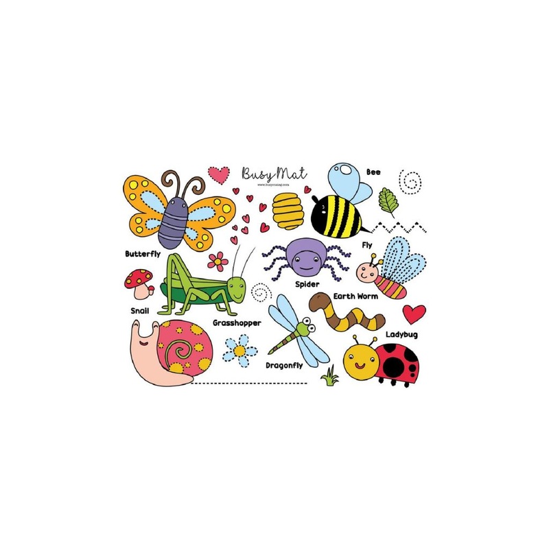 Busymat Large Placemat – Garden Crawlies