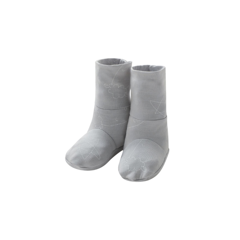 Baa Baa Sheepz Booties Cute Big Star & Head – Grey