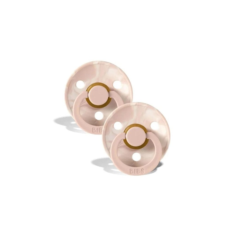 Bibs Tie Dye Latex Pacifier Twin Pack – Blush Ivory/Blush Ivory
