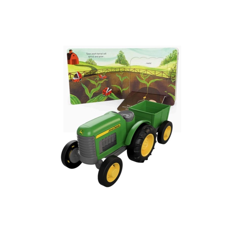 Green Toys John Deere Tractor & Board Book