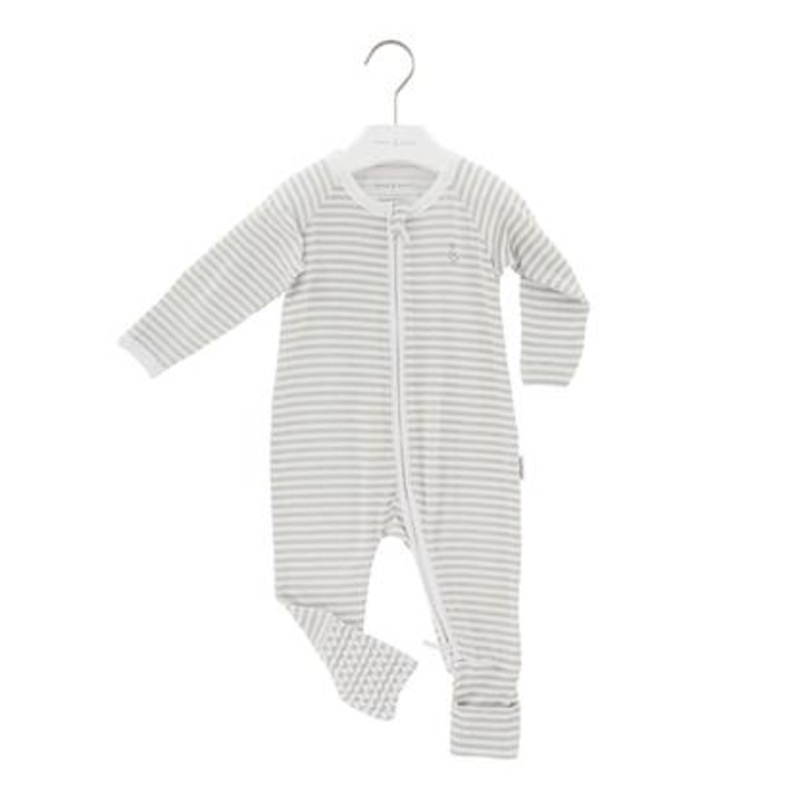 Raph&Remy Long Sleeve Premium Bamboo Zippie – Signature Stripe