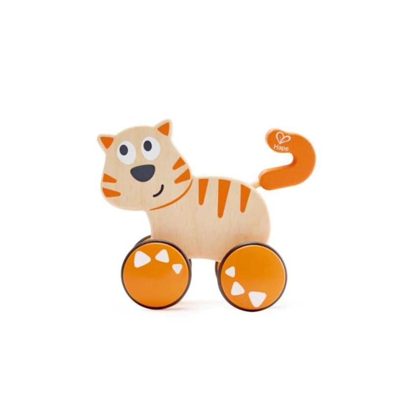 Hape Dante Wooden Push And Go Cat Toddler Toy