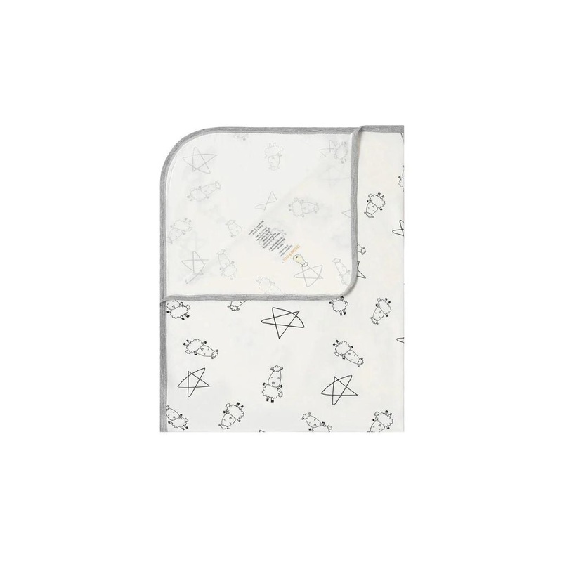 Baa Baa Sheepz Single Layer Blanket Cute Big Star & Sheepz White – 4T