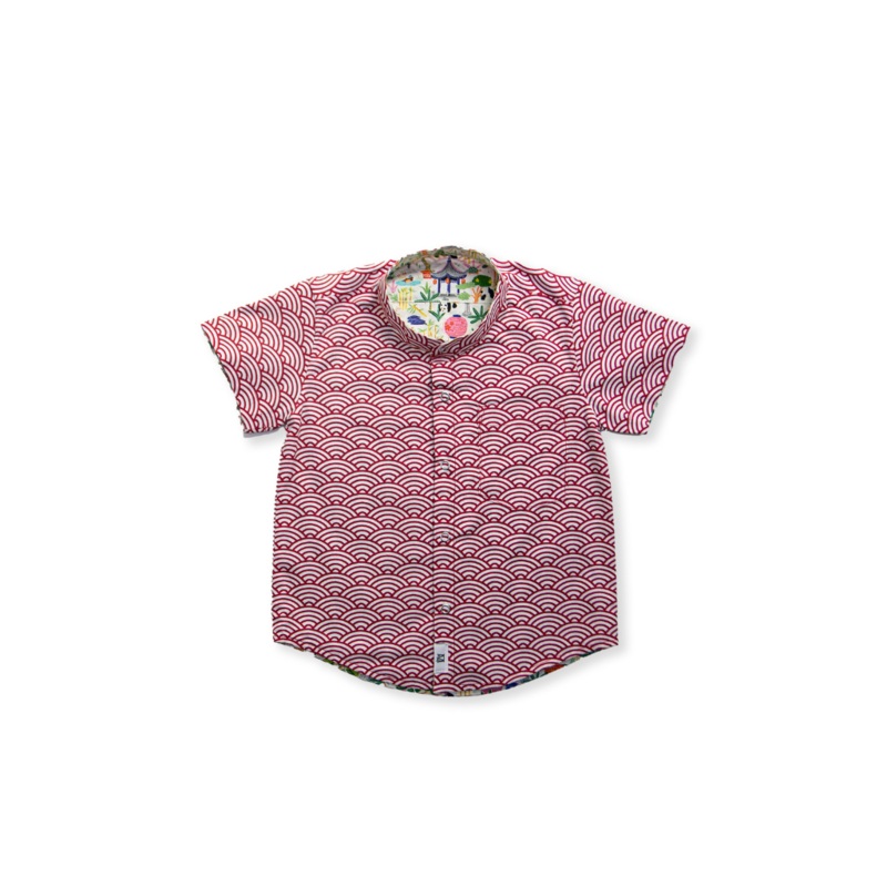 Motherswork x Maison Q CNY 2025 Red Scallop Panda Reversible Shirt