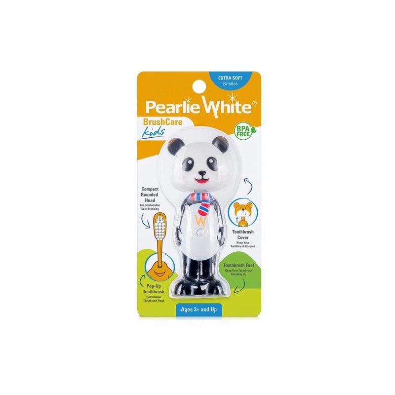 Pearlie White BrushCare Kids Pop-Up Extra Soft Toothbrush – Panda Design