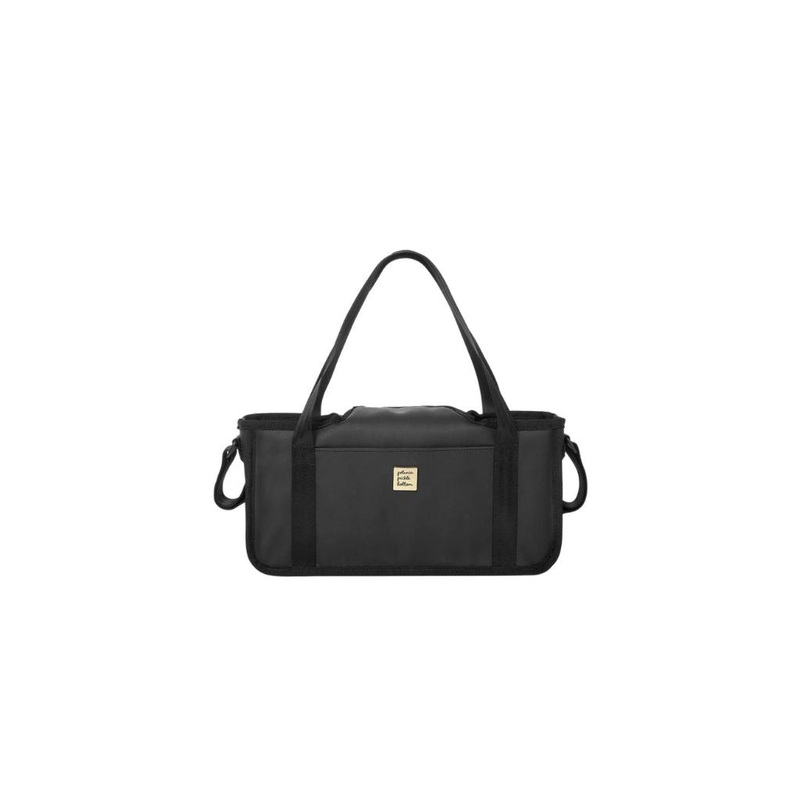 Petunia Pickle Bottom Stroller Caddy – Black Matt Leatherette