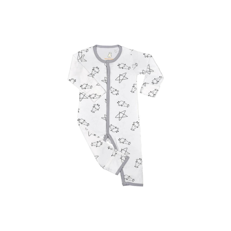 Baa Baa Sheepz Romper Cute Big Star & Sheepz – White