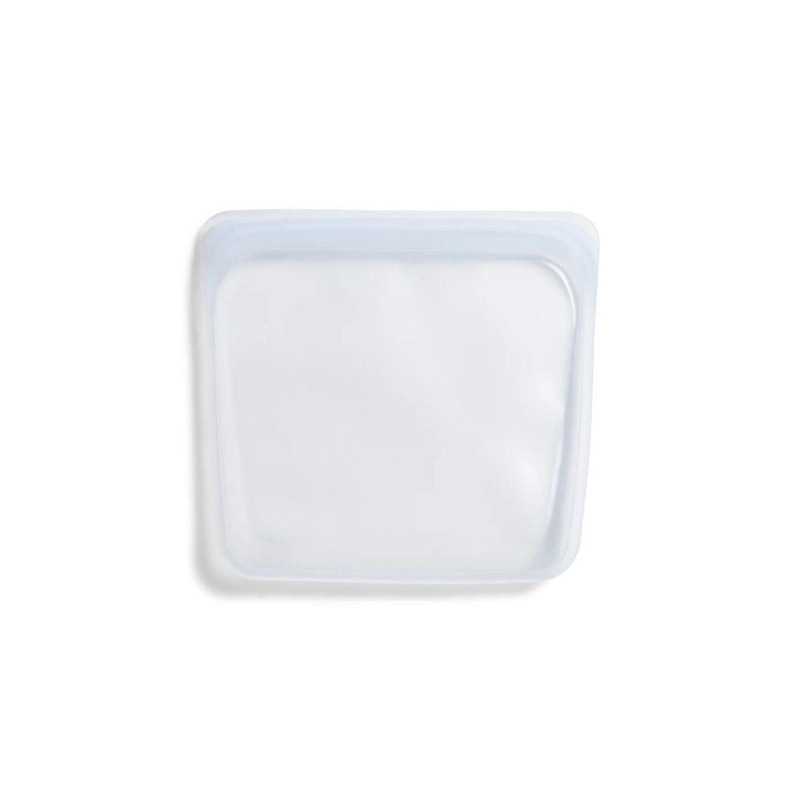 Stasher Reusable Silicone Bag, Clear, Sandwich Bag Size Medium (450 ml)