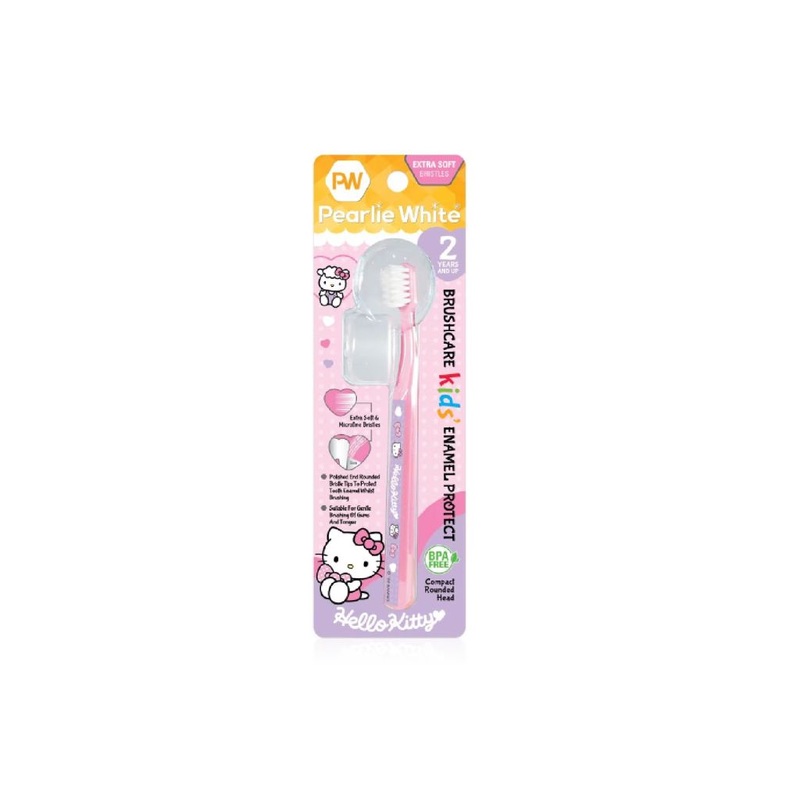 Pearlie White Brush Care Enamel Protect Kids Extra Soft Toothbrush Hello Kitty
