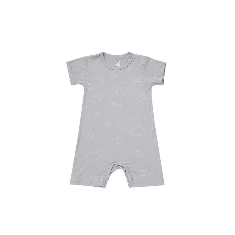 Baa Baa Sheepz Romper Short Sleeve Cute Big Star & Head – Grey