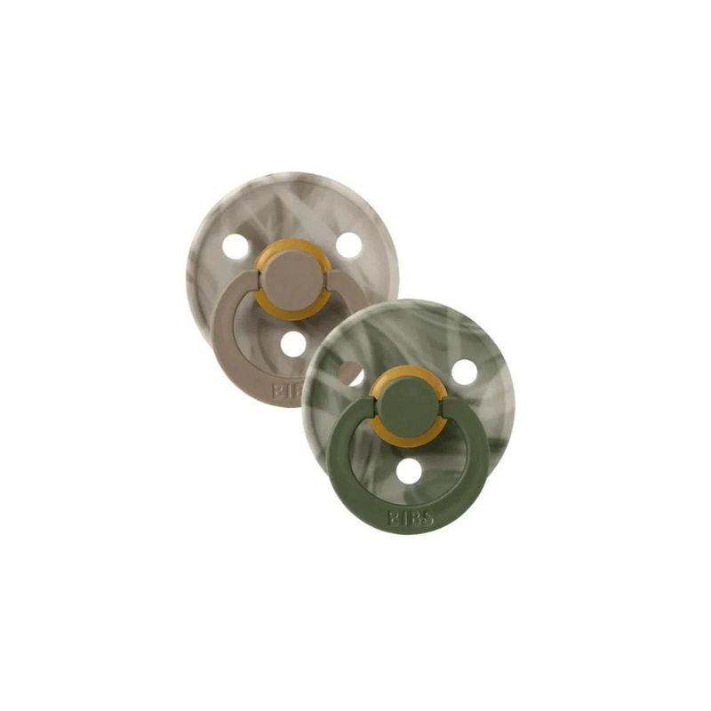 BIBS Tie Dye Latex Pacifier Twin Pack –  Camo Green