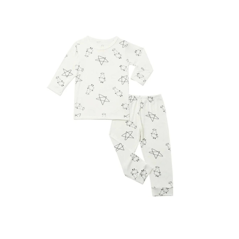 Baa Baa Sheepz Pyjamas Set Cute Big Star & Sheepz – White
