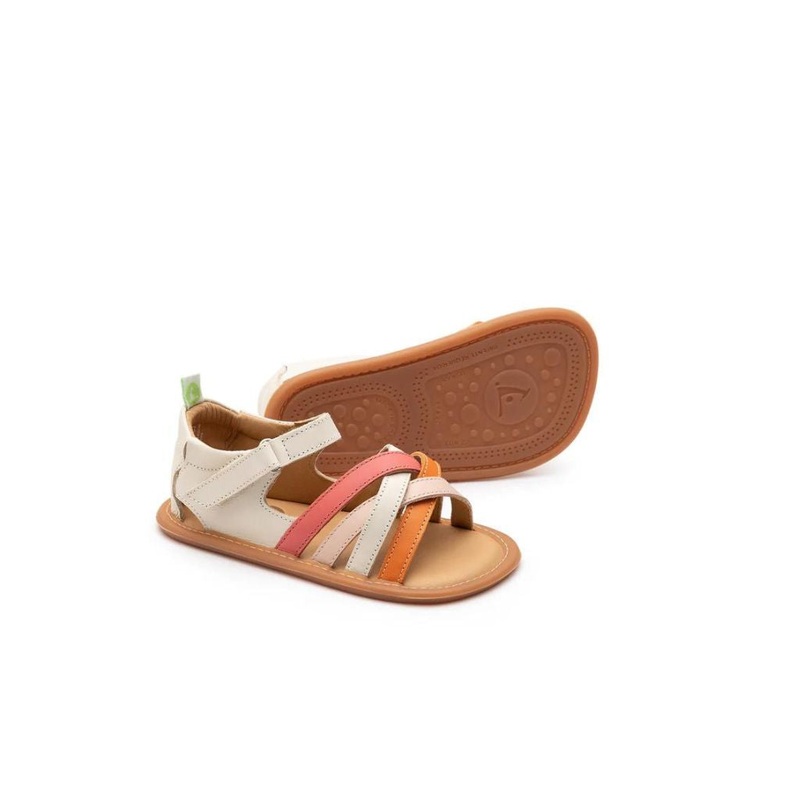 Tip Toey Joey Toddler Sandal Criss Cross – Tapioca/Tangerine/Coral Mat