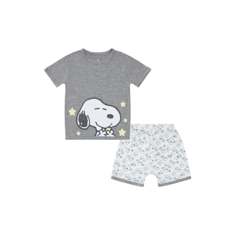 Baa Baa Sheepz x Snoopy Short Sleeve Shirt & Shorts Kids Set