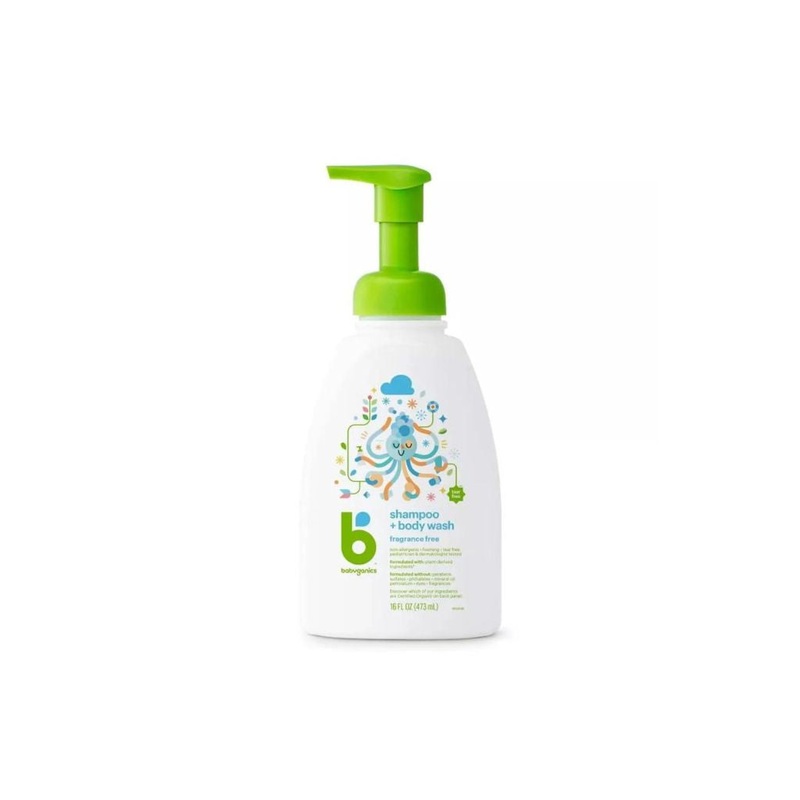 Babyganics Shampoo & Body Wash – Fragrance Free (473ml)