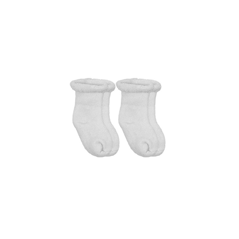 Kushies Terry Newborn Socks – 2 Pack