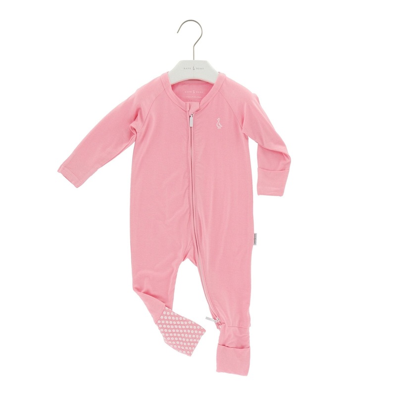 Raph&Remy Long Sleeve Premium Bamboo Zippie – Blush Pink