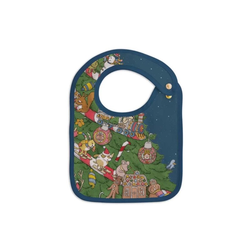 Atelier Choux Small Bib Gold Snaps – Christmas Eve