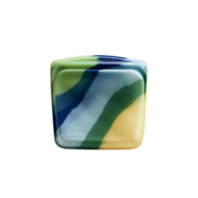 Stasher Reusable Silicone Sandwich Bag Limited Edition – Blue Current