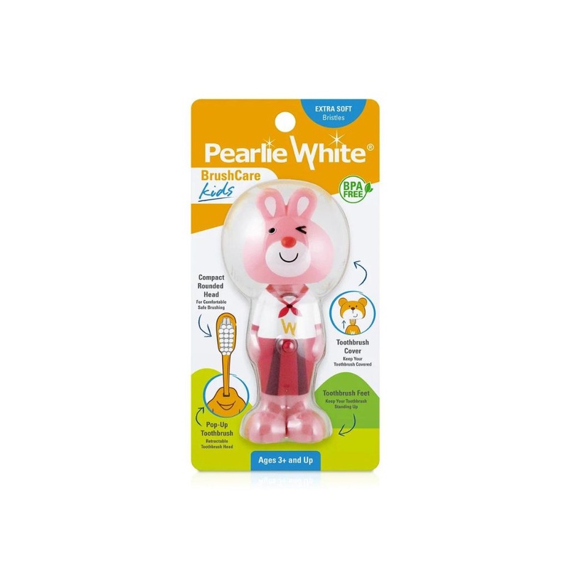 Pearlie White BrushCare Kids Pop-Up Extra Soft Toothbrush – Rabbit