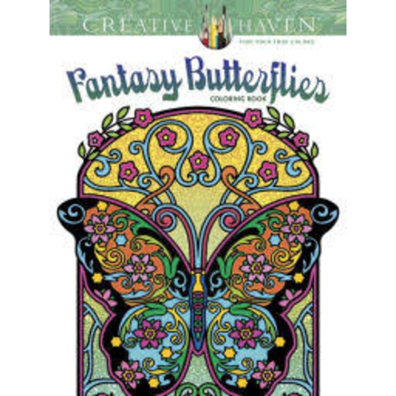 Creative Haven Fantasy Butterflies Coloring Book