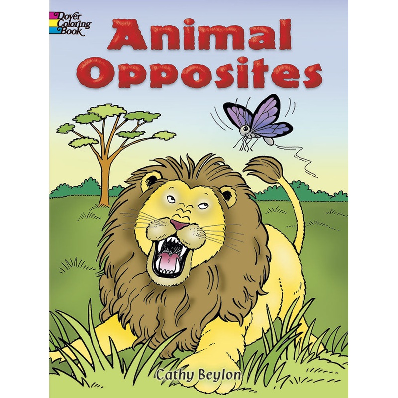 Animal Opposites Coloring Book
