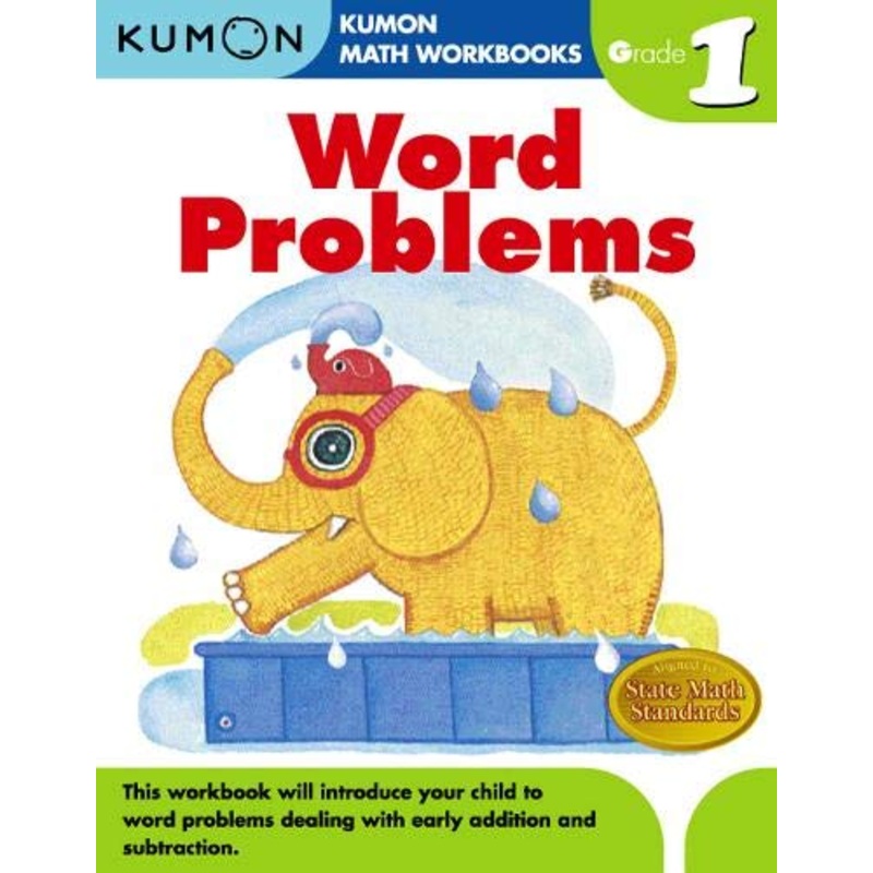 Math Workbooks: Word Problems Grade 1