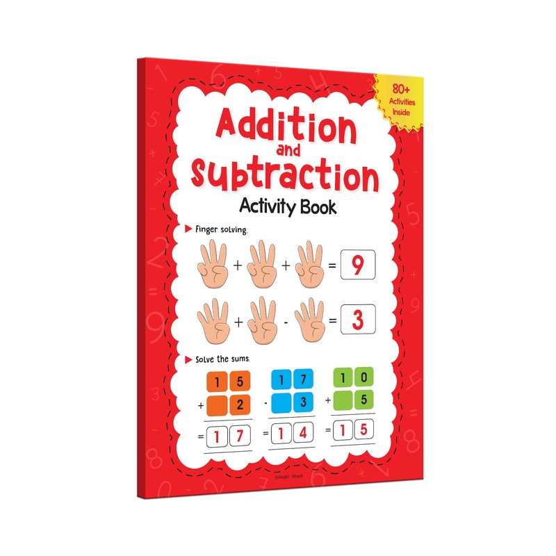 Addition and Subtraction Activity Book For Children – 80+ Activities Inside – Paperback