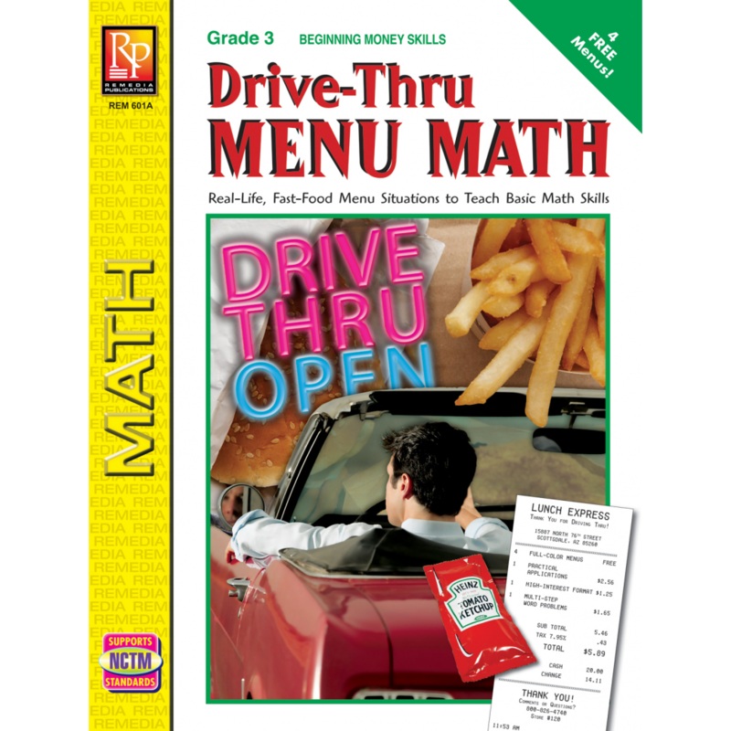 Drive-Thru menu Math: Beginning Money
