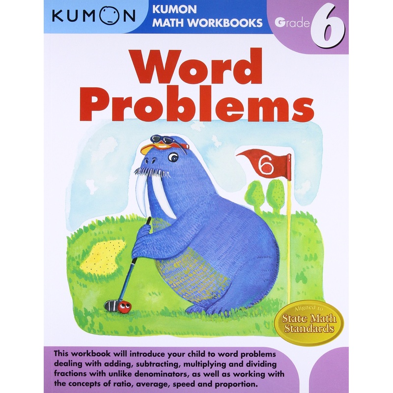 Math Workbooks: Word Problems Grade 6