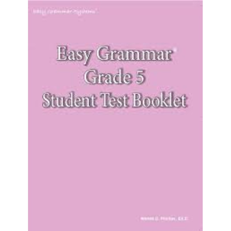 Easy Grammar Grade 5 Test Book