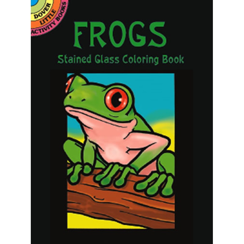 Frogs Stained Glass Coloring Book (Mini Dover)