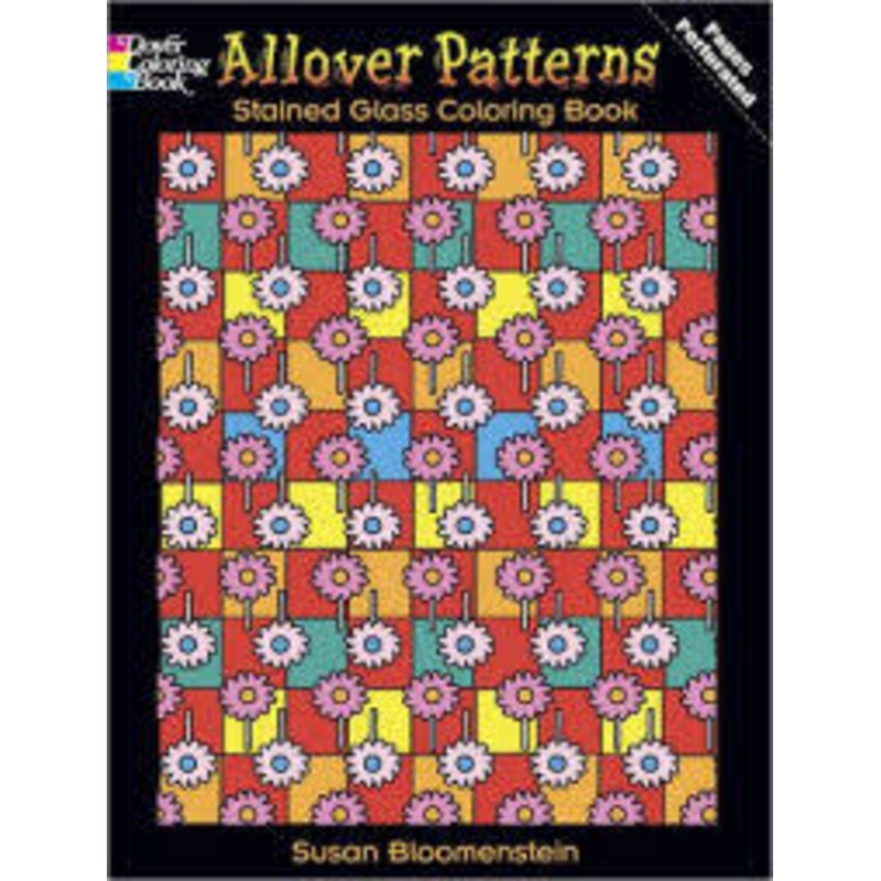 Allover Patterns Stained Glass Coloring Book