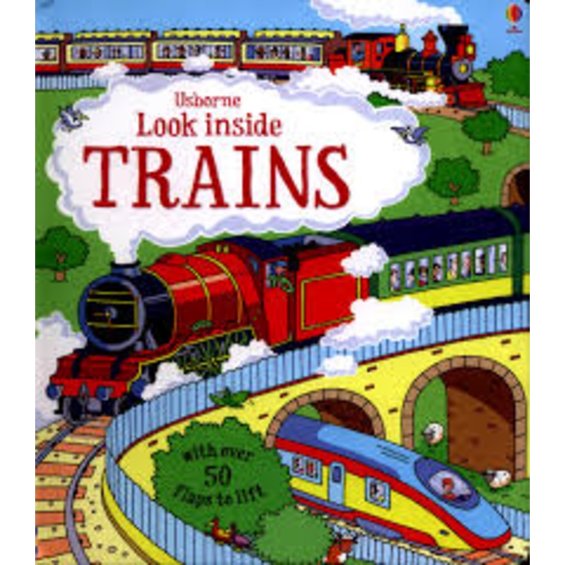 Usborne Lift the Flap : Look Inside Trains – Board book