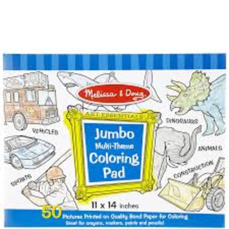 Jumbo Coloring Pad-Blue (Multi-Theme)