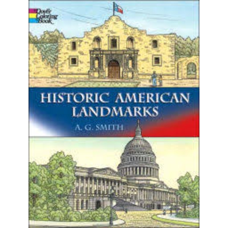 Historic American Landmarks Coloring Book