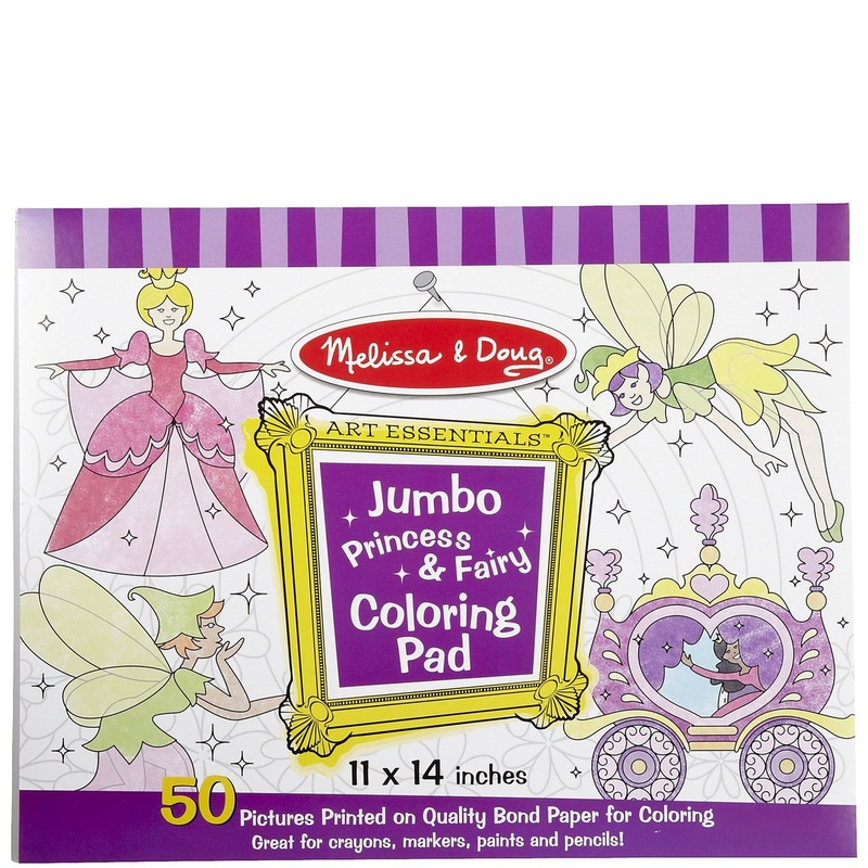 Jumbo Coloring Pad – Purple (Princess & Fairy)