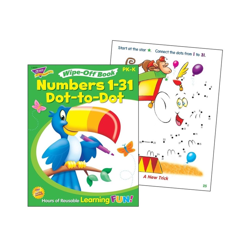 Numbers 1-31 Dot To Dot