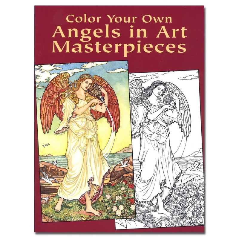 Color Your Own Angels in Art Masterpieces